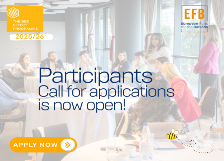 beeEffect Programı (European Fund for the Balkans) 4. Dönem Başvuruları Başladı!