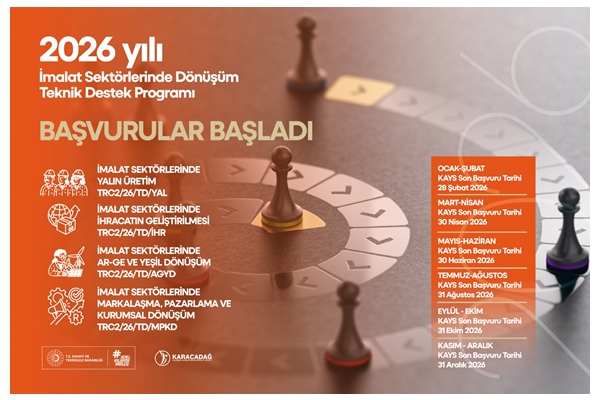 Karacadağ Kalkınma Ajansı 2026 Yılı İmalat Sektörlerinde Dönüşüm Teknik Destek Programı İlan Edildi